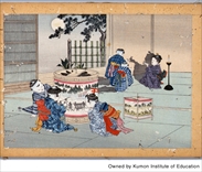 子供遊び図　　画帖　　回り灯籠と影絵遊び　　　　